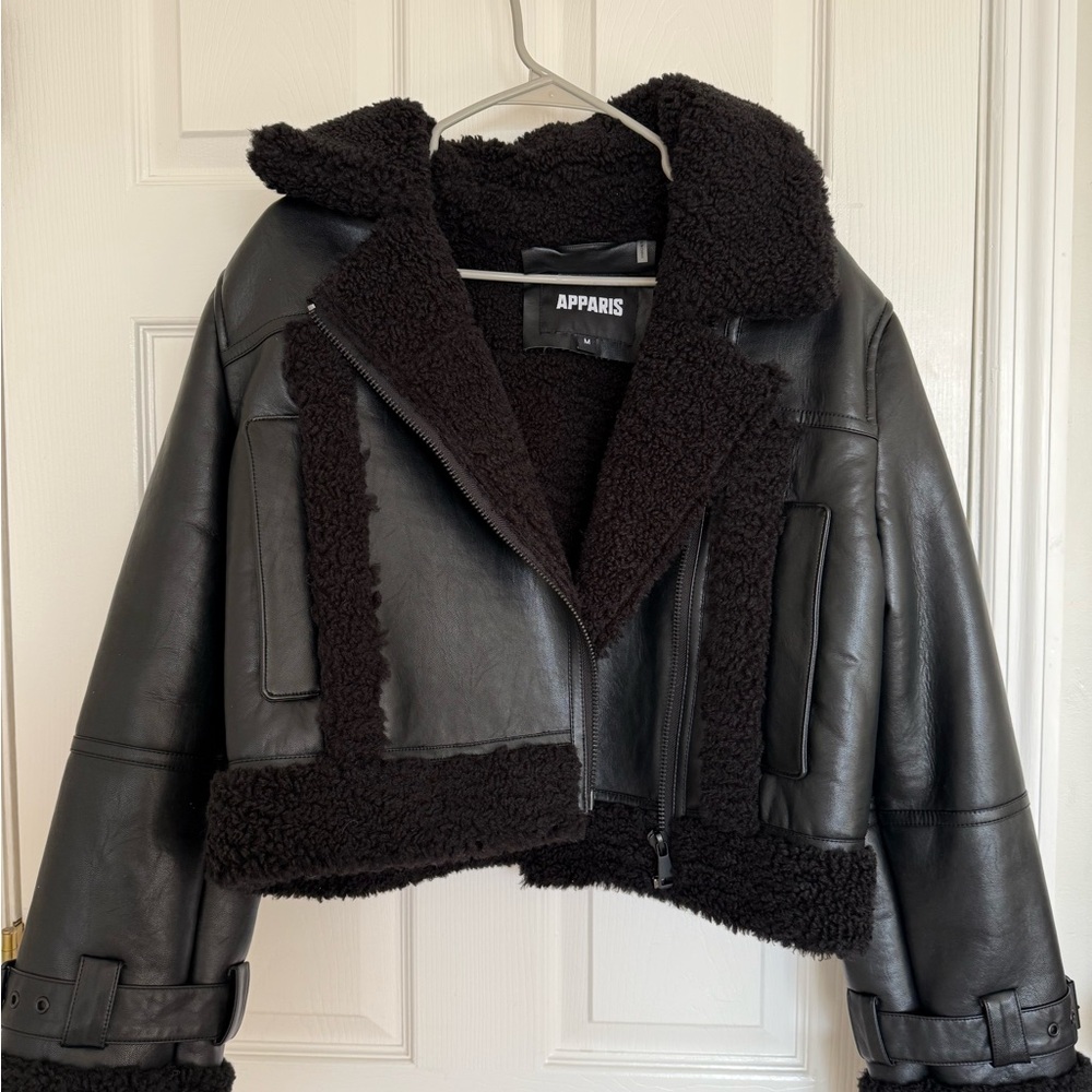 Apparis Black Shearling Jacket - image 1